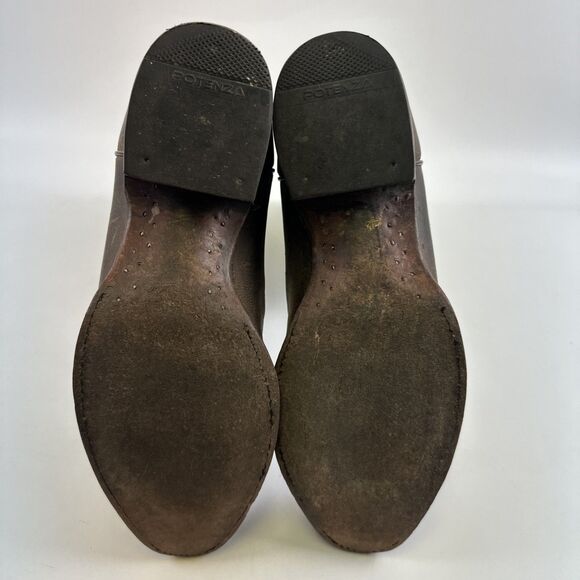 Dan Post Albany Boot Western Cowboy Brown Leather Bucklace Pull One Mens 9 EWide - Picture 12 of 16